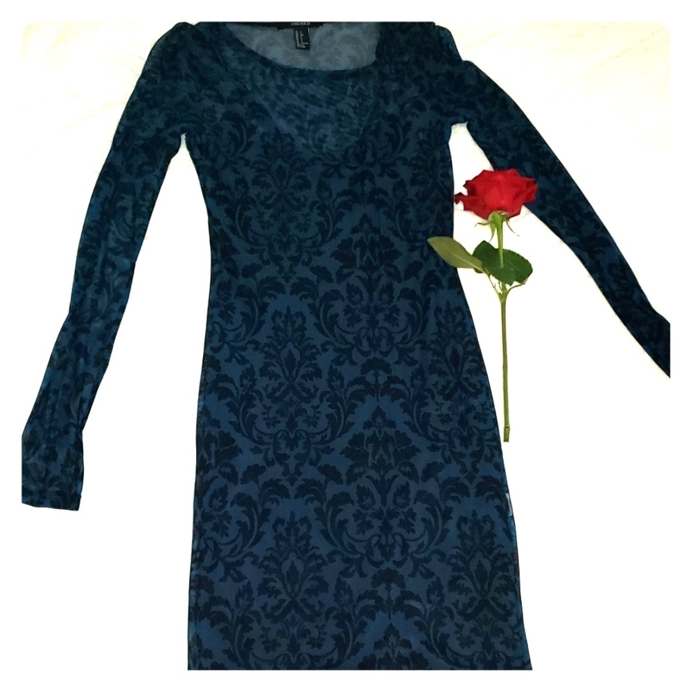 FOREVER21 Midi dress with Floral pattern